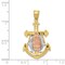 10K Gold Two Tone Mariner Blessed Mother Pendant Charm Jewelry 30mm x 21mm